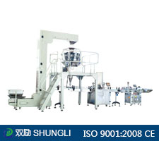 全自动颗粒定量锁盖贴标喷码一体机