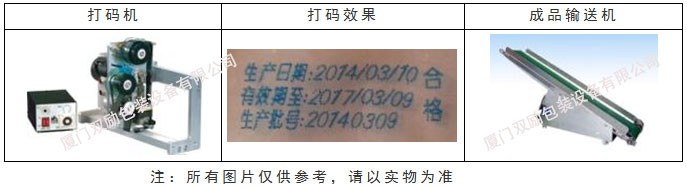 打码机，成品输送机